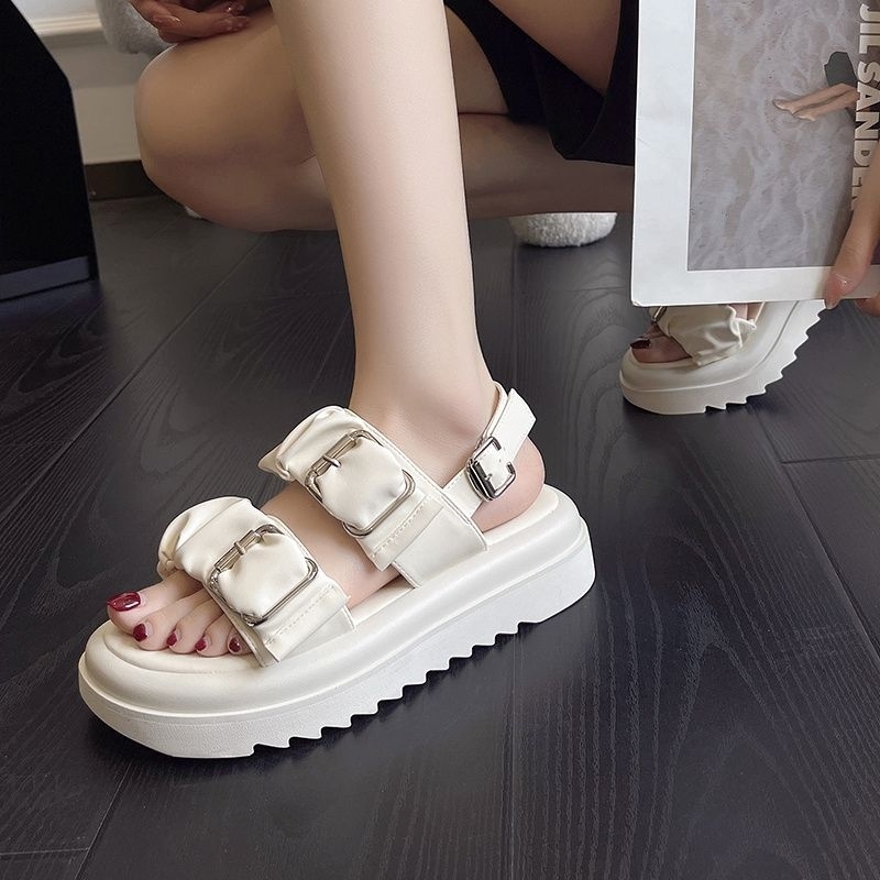 [COZY] Lisa Sandal Wedges Tali Fashion Wanita Korea
