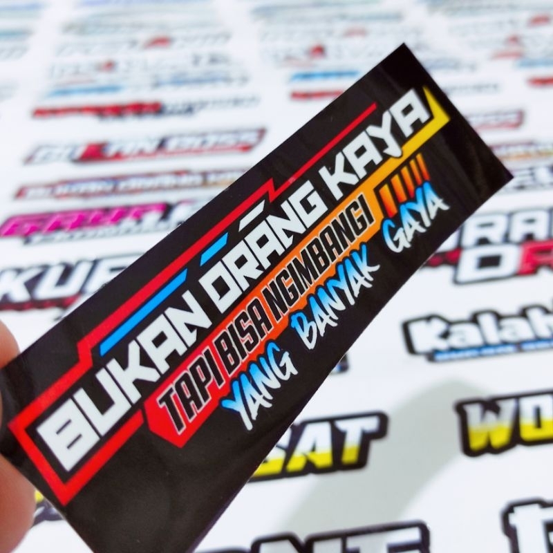 stiker racing viral (bukan orang kaya kotak)