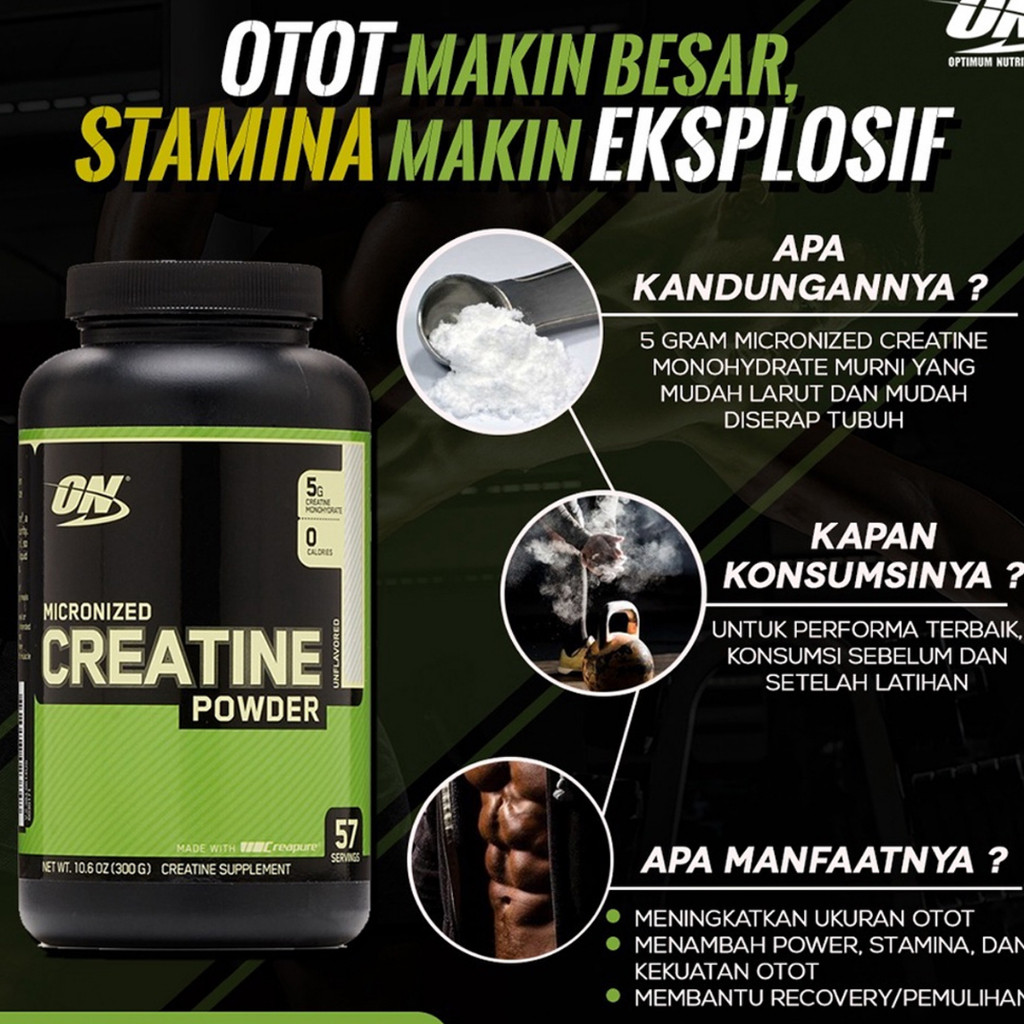 CREATINE POWDER ON / WGS / OPTIMUM NUTRITION / ON CREATINE POWDER BPOM