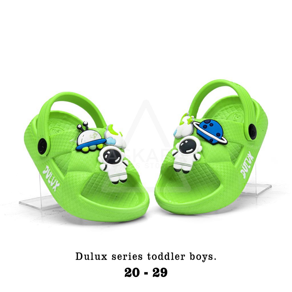 Askara Kids - Sandal dulux anak laki-laki model selop silang karakter astronot new 1 - 5 Tahun