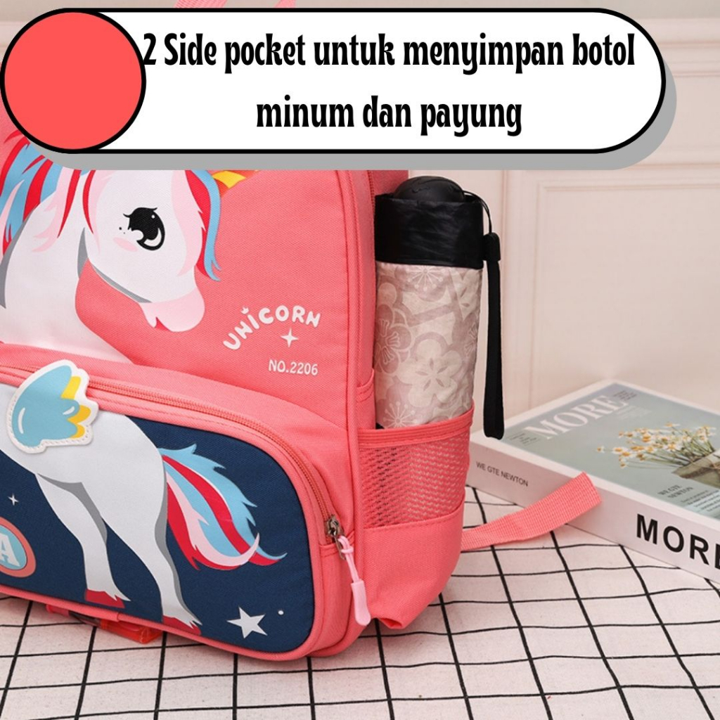 [MToys] Tas Ransel Anak Sekolah Motif Kuda Cantik Buat TK dan Paud Kualitas Import Premium -M0237