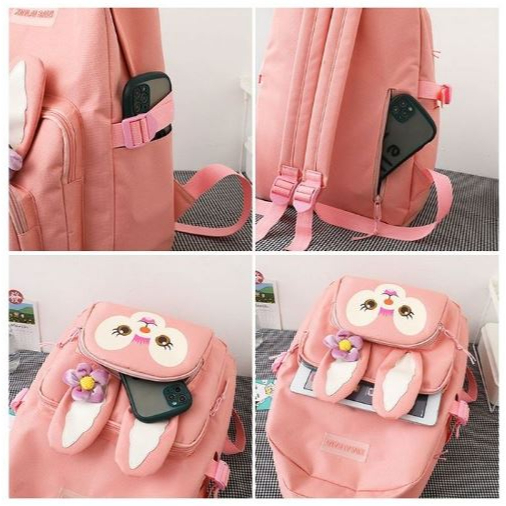 (COD) Vyctoria VOS9081 Tas Ransel Kekinian Wanita Cantik 5in1 Import JT9081 9081