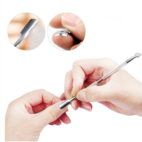 BFA011 Alat Pendorong Kutikula / Curticle Pusher Bahan Stainless Steel Manicure Pedicure Nail Art Tools