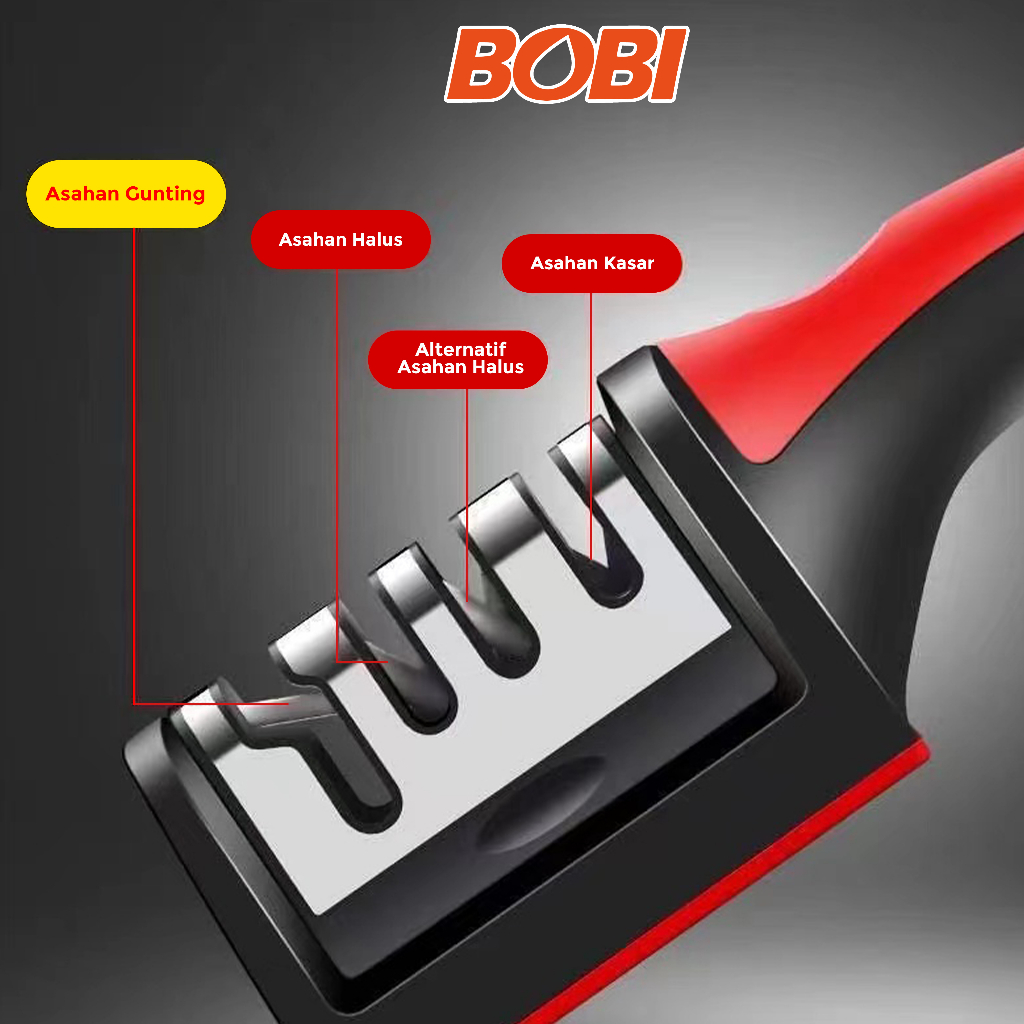 Stage Knife Sharpener atau Alat Pengasah Pisau 4 Fungsi /// 4 Stage Knife /// Alat Pengasah Pisau Praktis BOBI