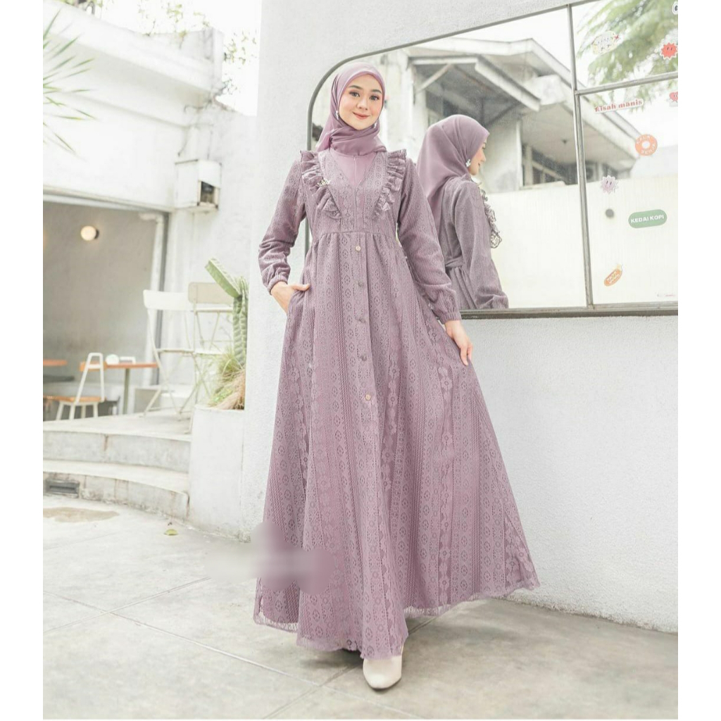 5L XXXL XXL XL L M S | BELLA MAXI DRESS JUMBO | GAMIS KONDANGAN BRUKAT JUMBO BEST SELLER ORIGINAL BY R_PROJECT