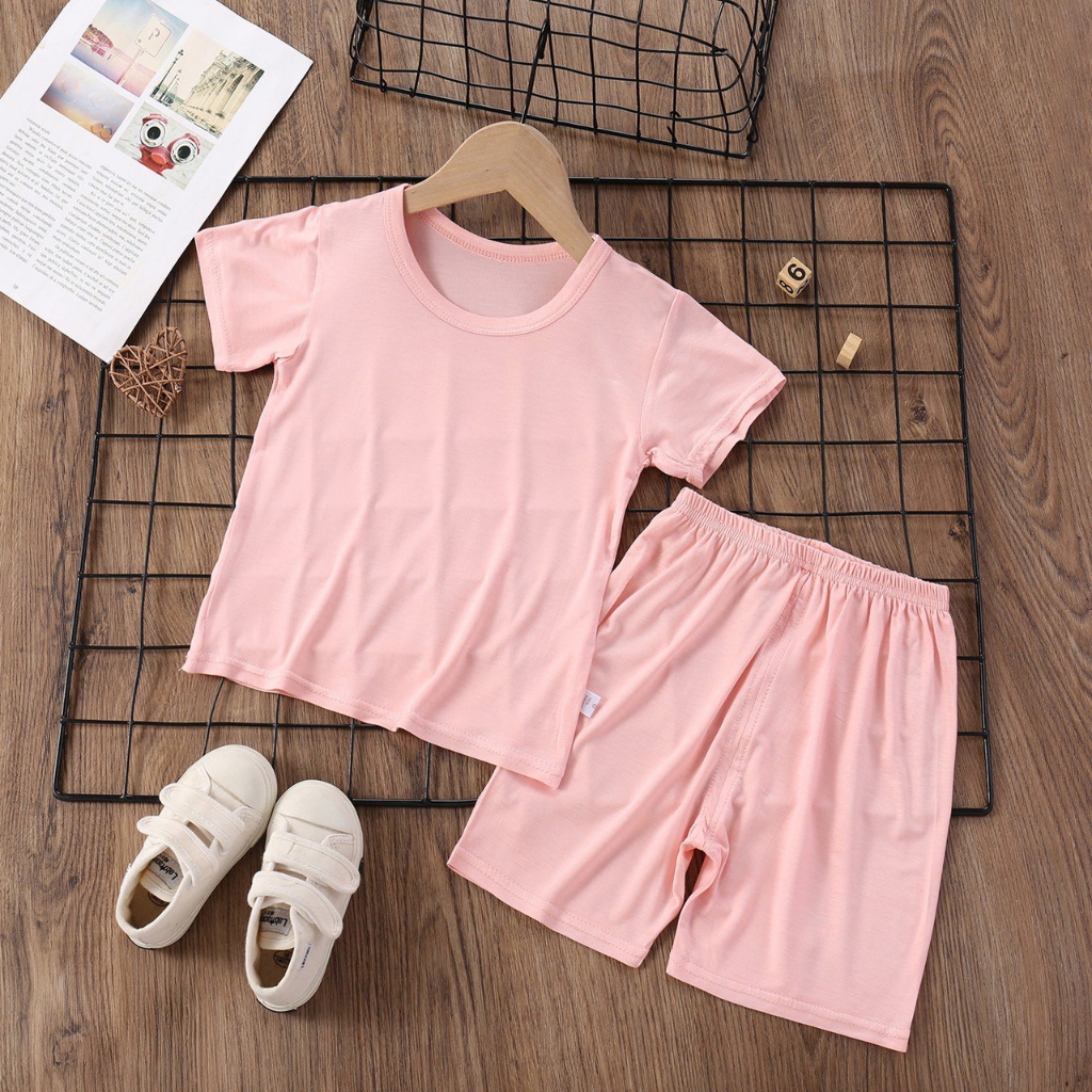 LID9143- Setelan Baju Kaos Celana Pendek Set 2in1 Setelan Polos Cewek Cowok - Your Affordable Quality!