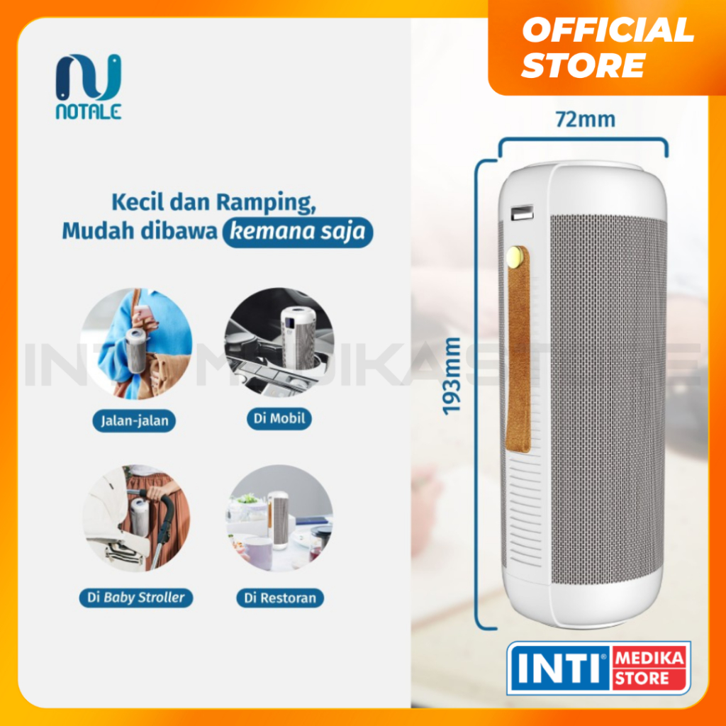 NOTALE - Portable Air Purifier Travelling HEPA13 Plasma Aromatheraphy