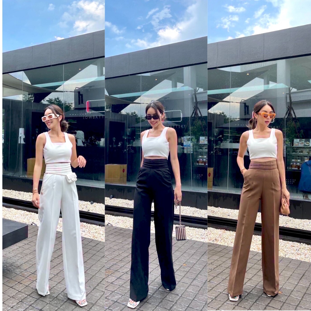 PROMTHONG Celana Kulot Wanita Highwaist Culotte Pants Premium Hw Import Bangkok 11768