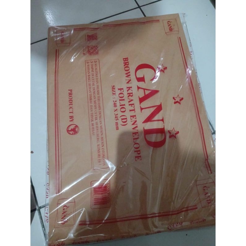 

amplop cokelat folio