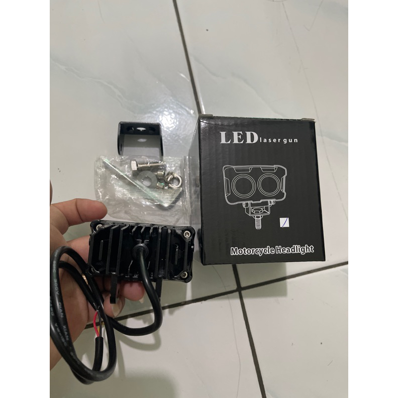 Lampu Tembak Sorot LED Laser 2 mata / lampu tembak SQL 2 mata polos super terang Lampu tembak D3 2mata