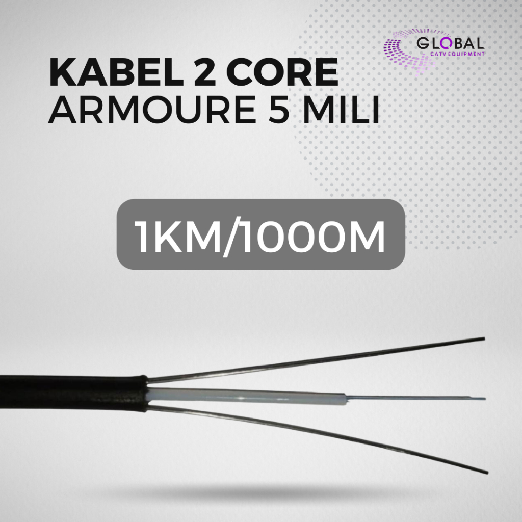 KABEL 2 CORE ARMOUR 5 MILI 1KM