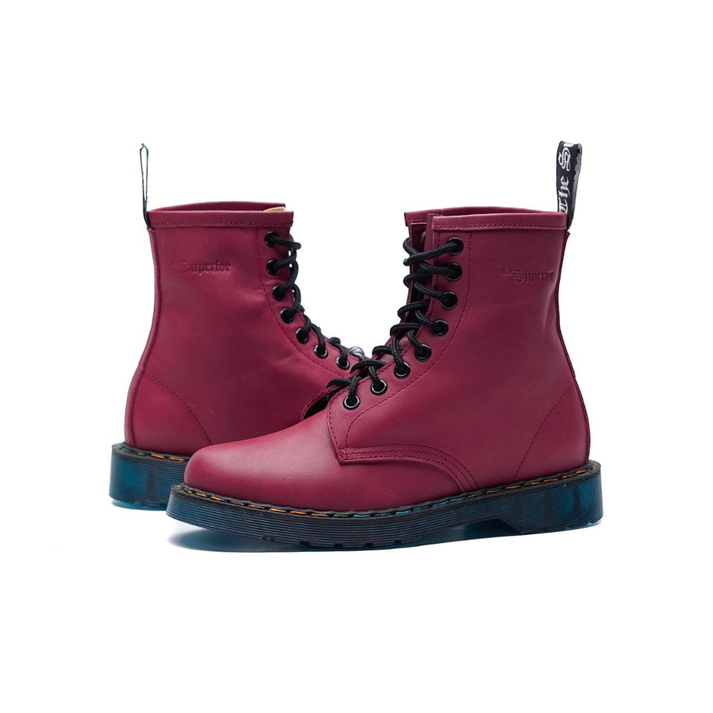 MANCOW x HOAX High Boots Crazy Horse Red Delima Sepatu Formal Pria Wanita Original Kulit Asli