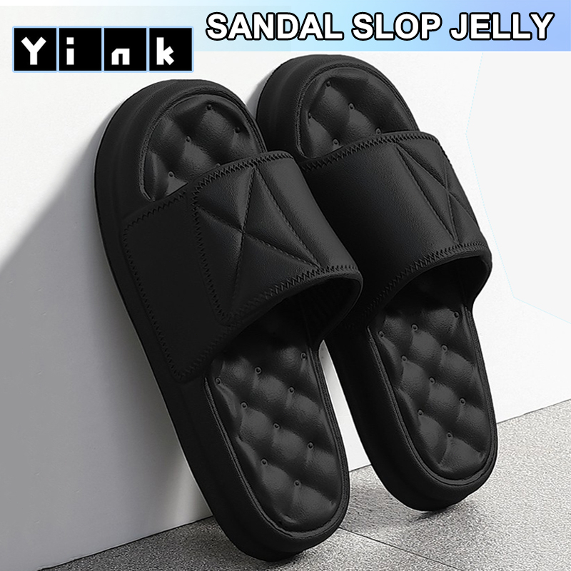 Yink Sandal Wanita New Era Sandal Jelly Wanita Sandal Slop Sandal Rumah Berkualitas EVA Sepatu Sendal Karet Selop Comfortable Nyaman Empuk Selatan Dalam Kamar Mandi Sandal Pasangan Korea