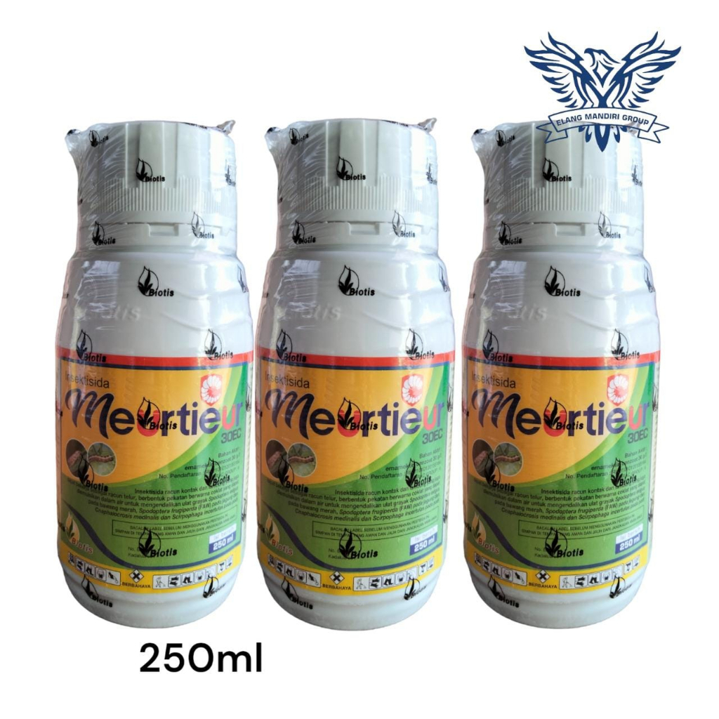 Insektisida MEURTIEUR MERTIR 250ML 30EC EMAMEKTIN BENZOAT 30 g/l Pembasmi hama ulat Grayak Pada Tanaman Padi Biotis