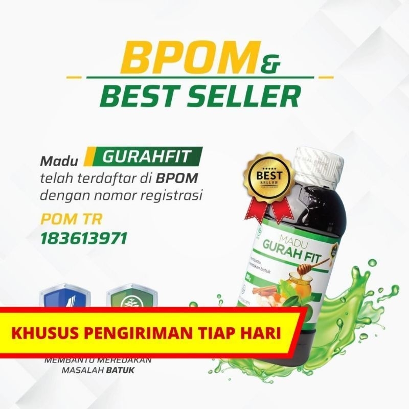 Madu GURAH FIT Asli Original Gurahfit Madu Untuk Bronkitis, Radang Tenggorokan, Batuk dll | Madu GUR