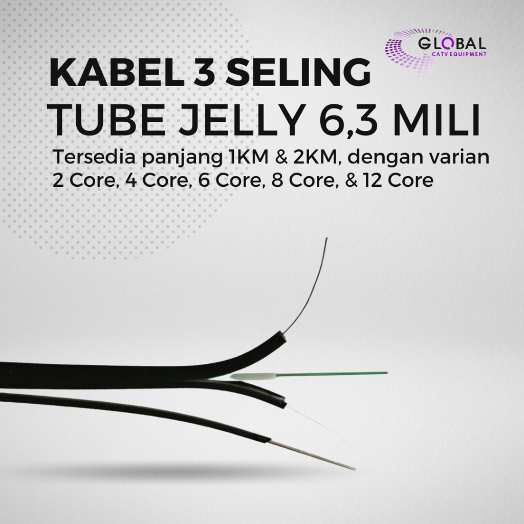 KABEL CORE 3 SELING TUBEJELLY PE TYPE 6,3 MILI 1KM