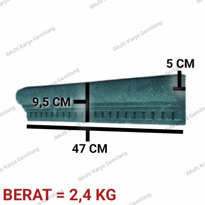 Lis/batu alam/Lis profil/Lis plafon/Lis dinding/Lis piano B-9 p 47cm