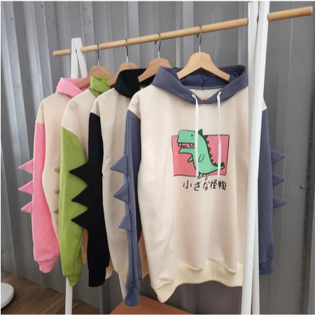 Hoodie Kostum Karakter Lucu DINO - Jaket Hoodie Oversize Lucu Dinosaurus