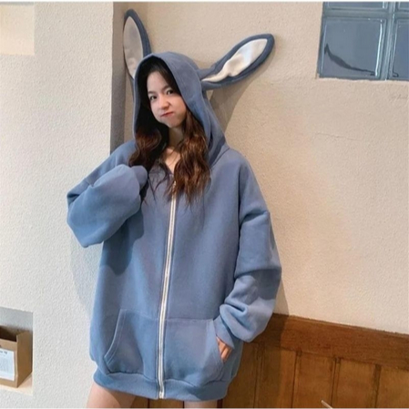 Hoodie Lucu Wanita RABBIT Hoodie Bigsize - Sweater Premium Lucu Wanita Hoodie Oversize XXL