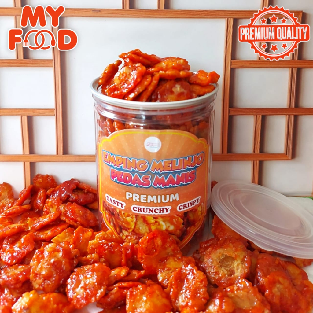 

[Myfoodofficial] - Can Emping Melinjo Pedas Manis Kripik Emping Balado Manis Pedas Kualitas Premium