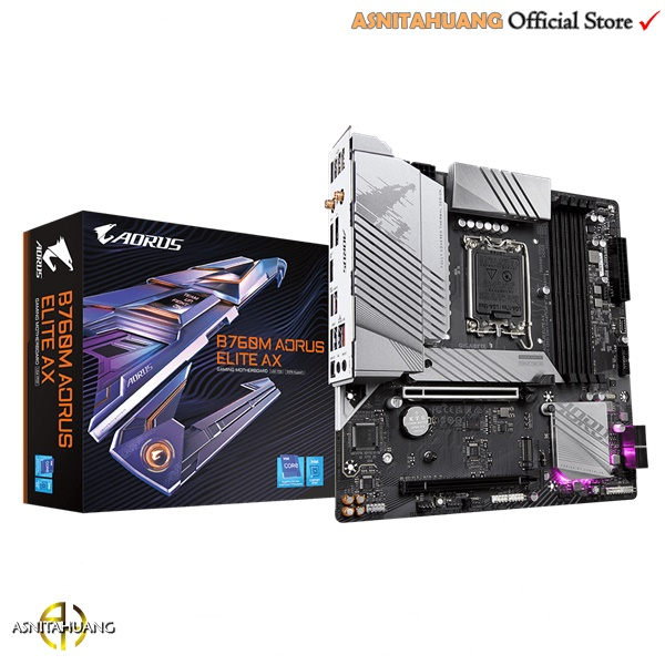 Gigabyte B760M Aorus Elite AX DDR5 MATX Motherboard Intel LGA 1700