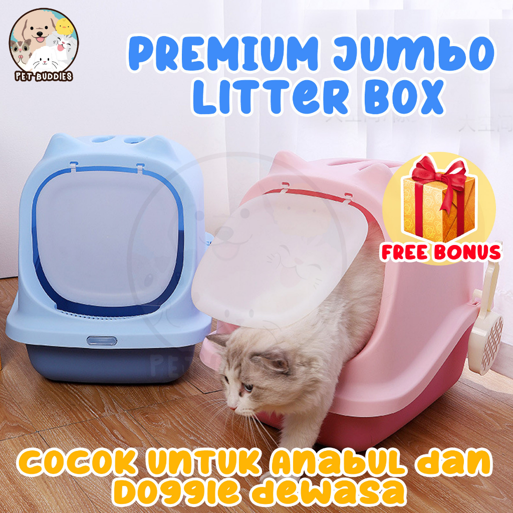 Premium Litter Box Bak Mandi Pasir Kucing/Anjing Tempat Pup Besar