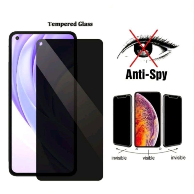 Glass Spy VIVO Y30 4G / Y30 5G / Y30i / Y31 2021 / Y31s 2021 / Y32 / Y33 / Y33s 2021 / Y50 / Y50i / Y51 2020 / Y51s / Y51a 2021 / Y35 / Y54s 4G / Y54s 5G   Tempered Glass Anti Spy/Anti Gores