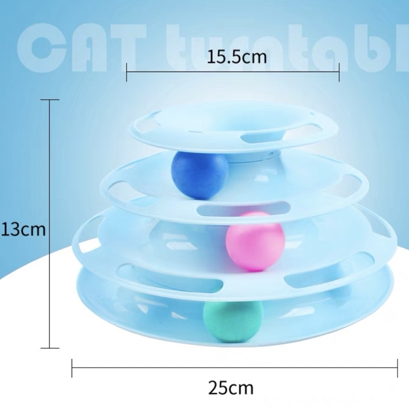 Mainan Kucing Bola Mainan Interaktif Kucing Play Toy 3 Tower Bola Track 3 Tingkat
