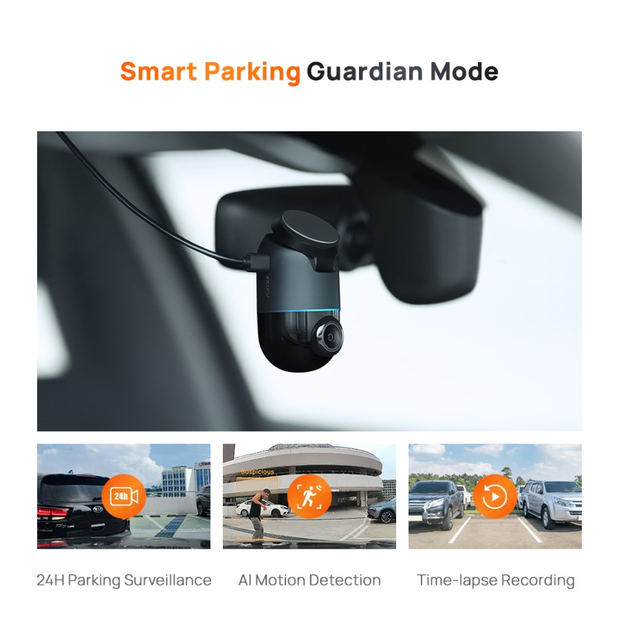 70mai Dash Cam Omni X200 360° Full View 4G Connect HD 1080P FOV 140°