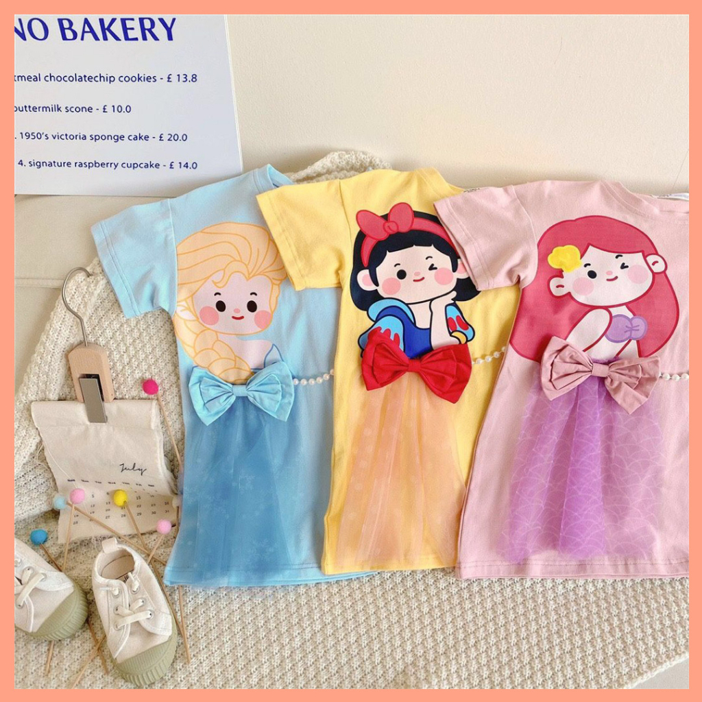 MYI PRINCESS DISNEY DRESS Baju Gaun Anak Perempuan Princess / Dress Rok Disney Anak Cewe Impor