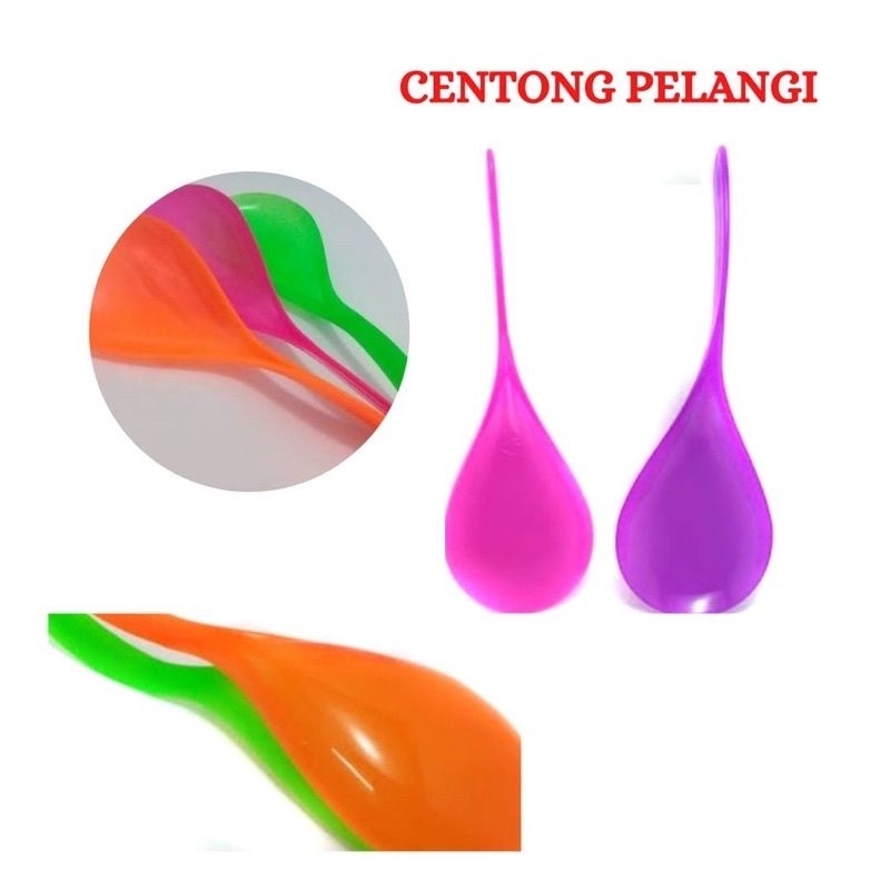 Centong Entong Nasi Plastik Tebal warna warni