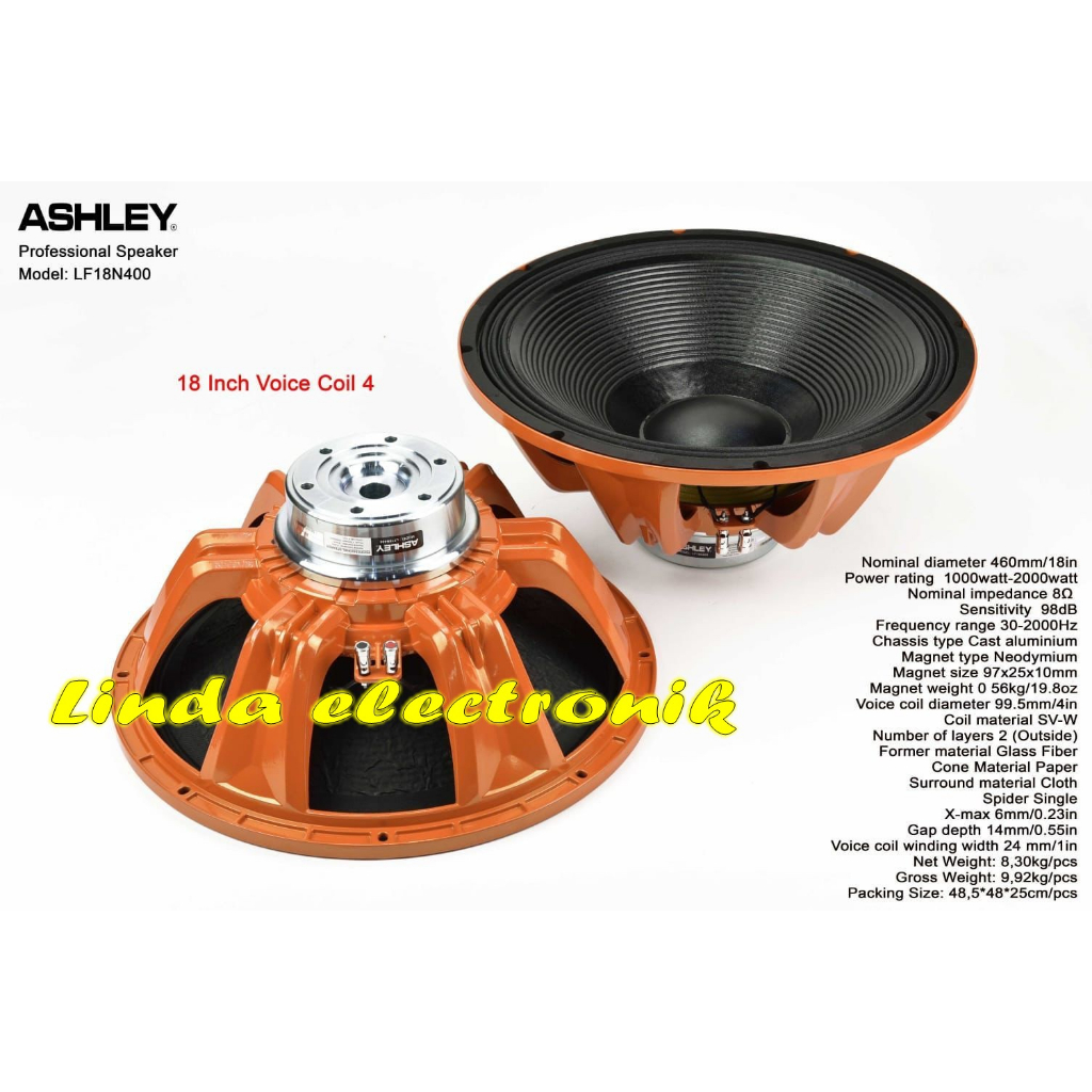 speaker compoent ashley lf18n400 Neodymium 18 inch original