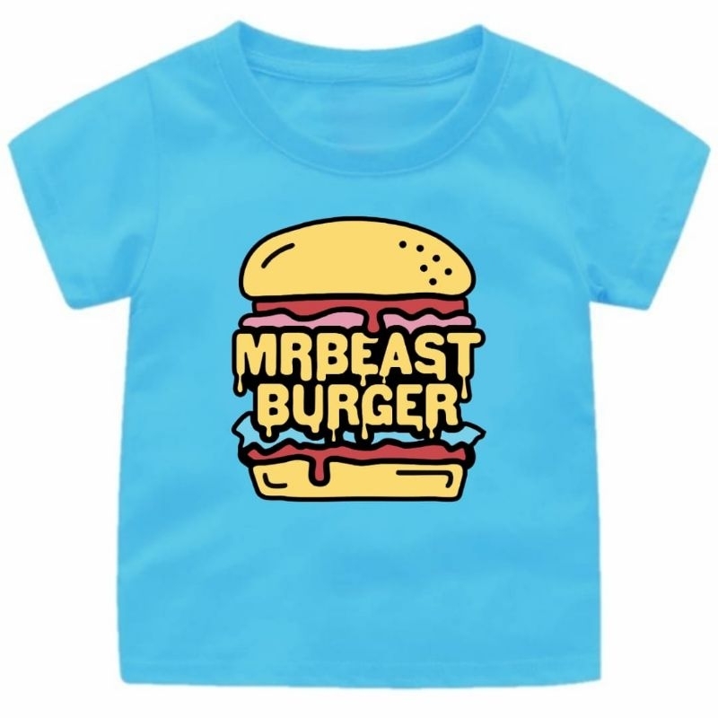 BAJU KAOS ANAK 1-15 TAHUN/REMAJA/DEWASA MISTER BEAST BURGER//BAJU OBLONG SANTAI