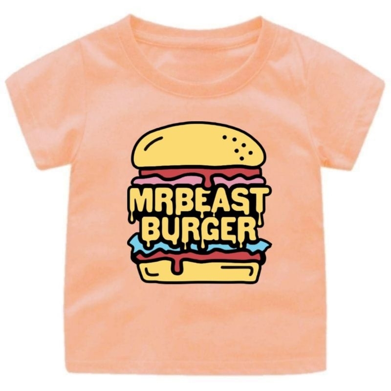 BAJU KAOS ANAK 1-15 TAHUN/REMAJA/DEWASA MISTER BEAST BURGER//BAJU OBLONG SANTAI