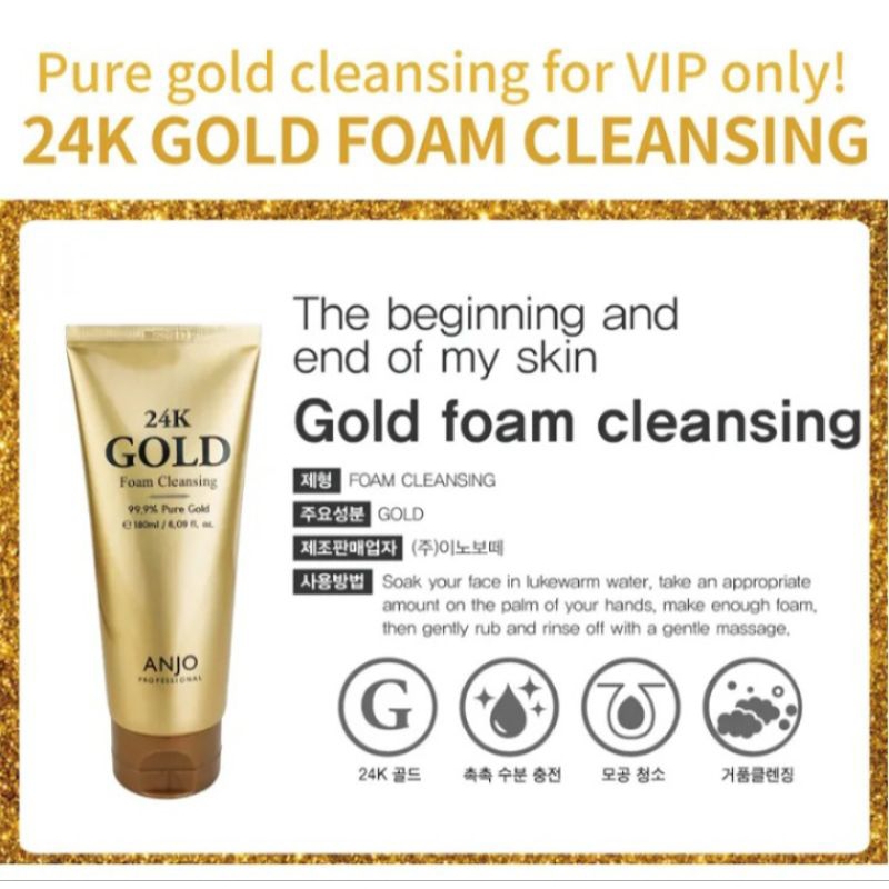 Anjo Professional 24K Gold Cleansing Foam