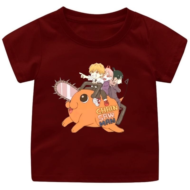 BAJU KAOS ANAK LAKI- LAKI ANIME CHAINSAW MAN(2) 1-14 TAHUN/REMAJA/DEWASA