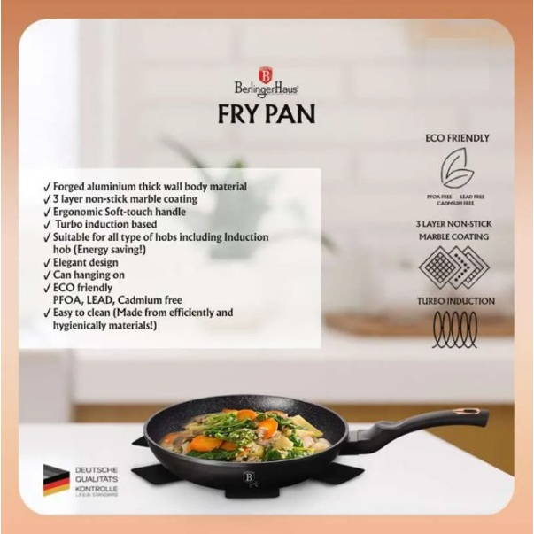 Berlinger Haus Panci Wajan Penggorengan Frypan Wok 20cm