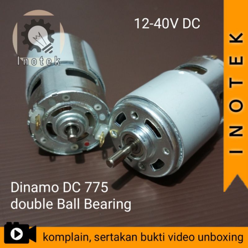 Dinamo motor DC 775 double ball bearing bantalan laher ganda