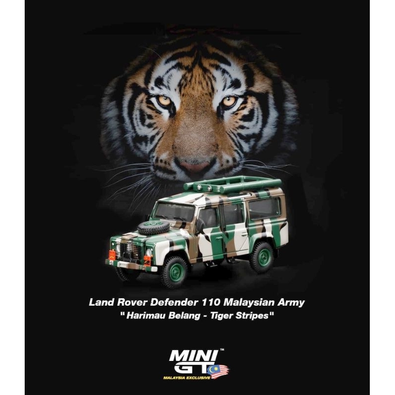 MINIGT 1/64 diecast Land Rover Defender 110 Malaysia Army