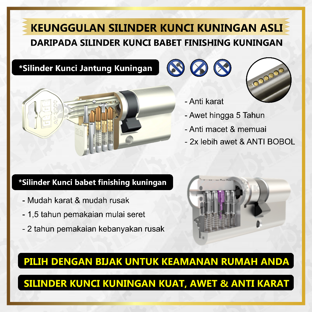 Kunci Pintu Kecil Top Safety Lock Komplit | Royale Series | 15CM | handle kunci pintu kumplit Kunci Pintu Rumah Kecil Kumplit 1 Set | 15cm | Gagang Handle Kunci Pintu Kamar Stainless Termurah