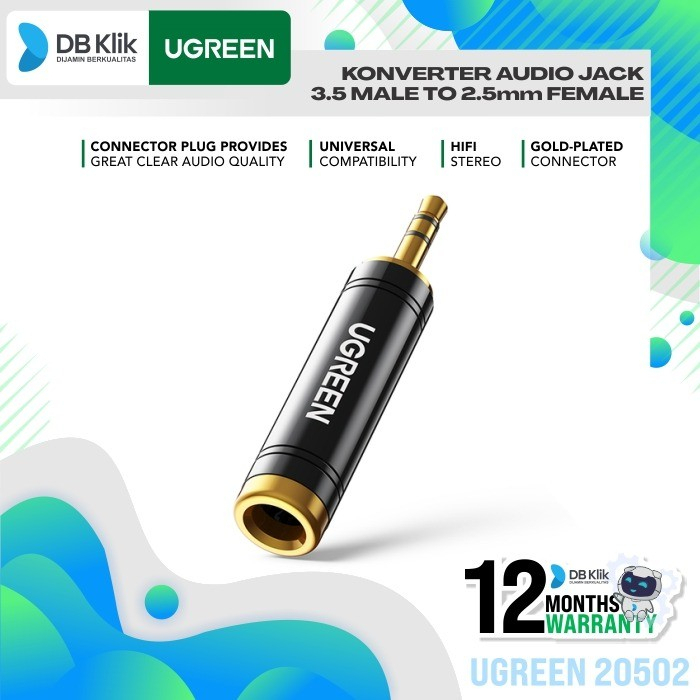 Konverter UGreen 20502 Audio Jack 2.5mm Female to 3.5mm Male