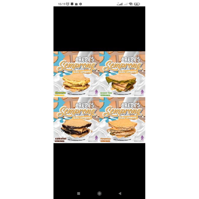 

Semprong Crepes Tiramisu Susu Lembang