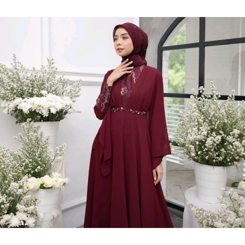 gaun pesta muslimah / kondangan lamaran lebaran / ameera dress