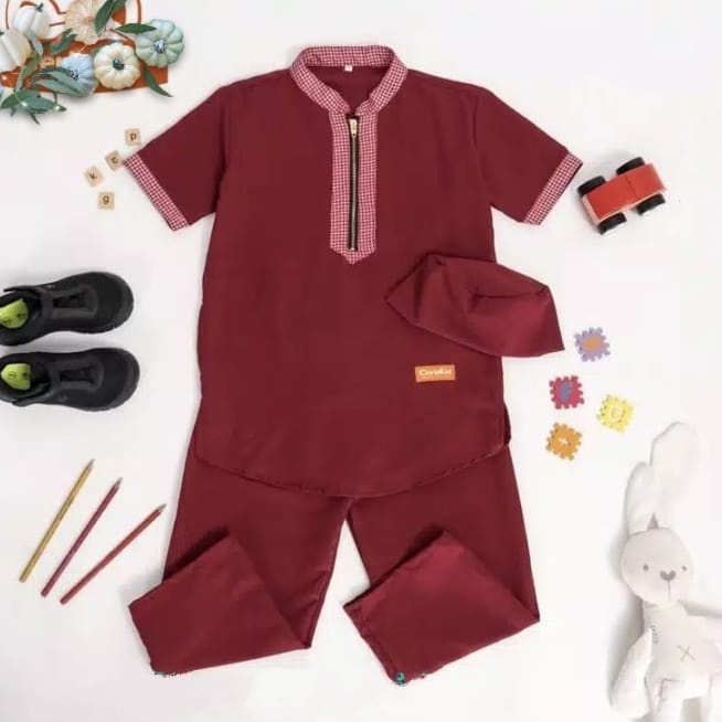 VS - Set Koko Anak Laki Laki Pakaian Muslim Anak Usia 1-5 thn