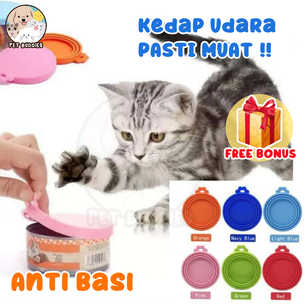 Penutup Kaleng Makanan Kucing/Anjing Basah