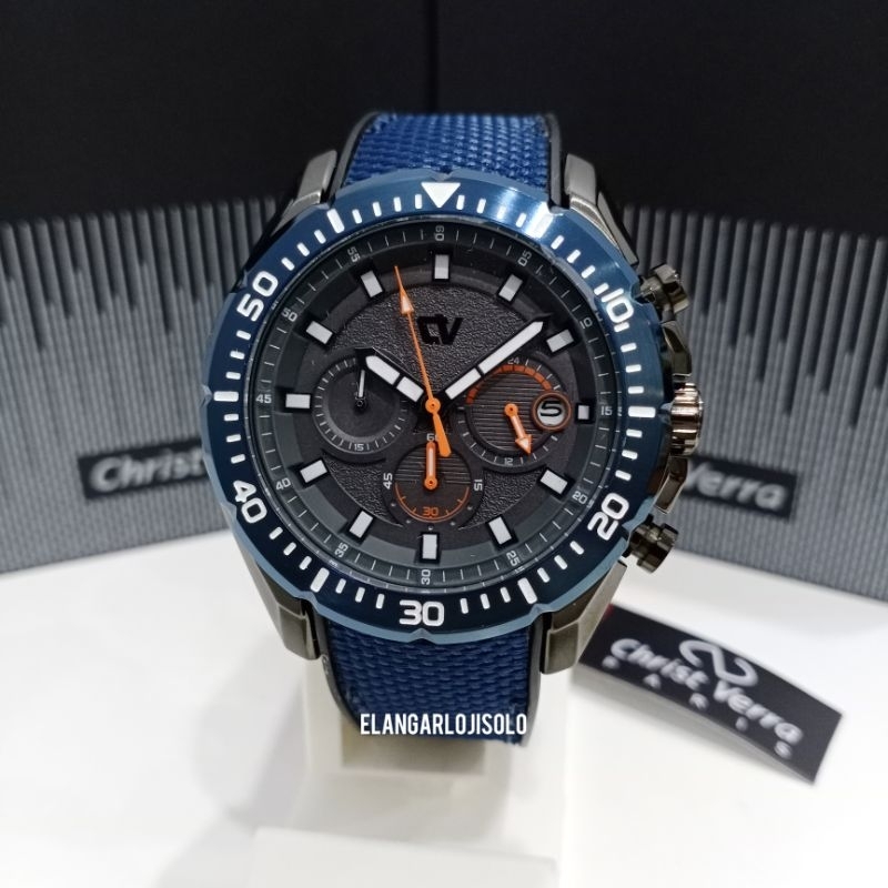 JAM TANGAN PRIA CHRIST VERRA CV C 80241G-36B GREY ORIGINAL