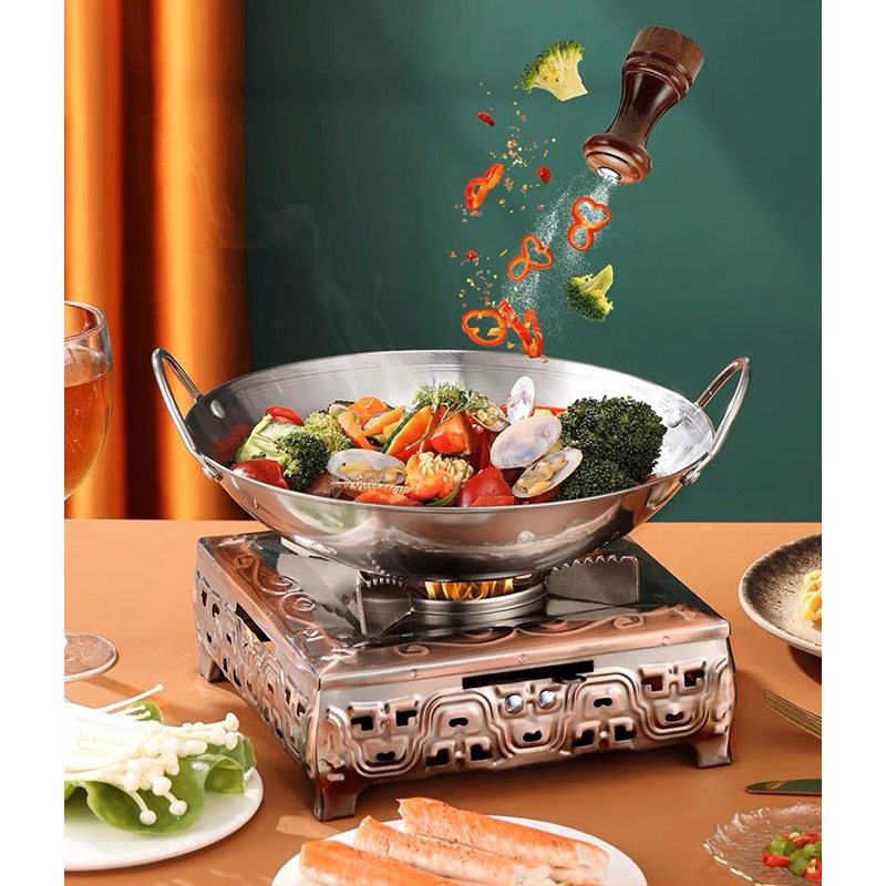 Wajan kuali Mini Stainless - Wajan Penggorengan Kuali Mini - Wajan Mini Hiqh Quality - Restoran Wajan