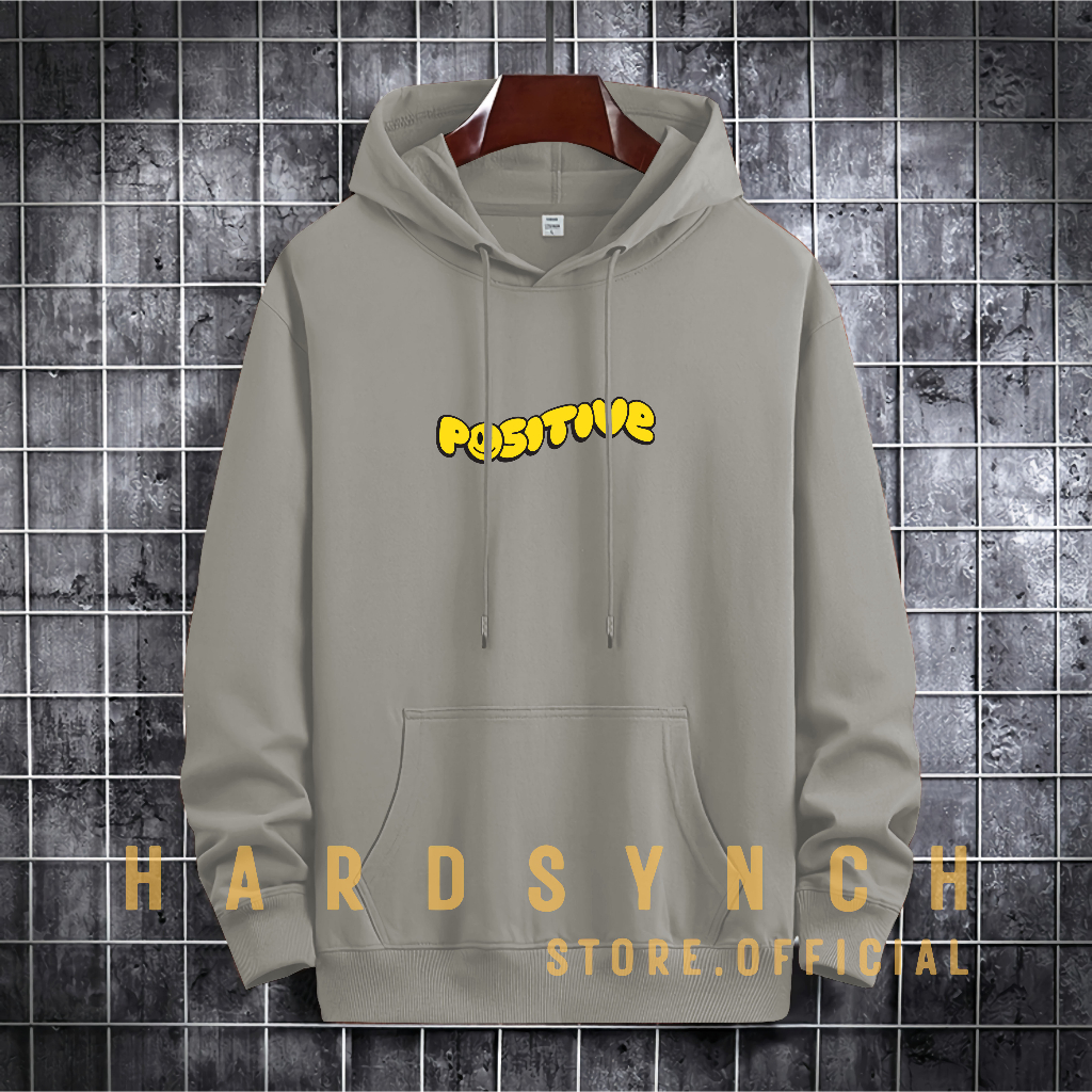 Sweater Hoodie Positive Sticker Unisex ( Pria &amp; Wanita ) Premium Quality S-XXL Cotton Fleece / Hoodie Korean Style / Sweater Hoodie / Hoodie Polos / Hoodie Wanita / Hoodie Pria / Sweater Hoodie Distro Original ( PS 148 )