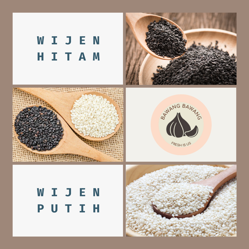 Wijen Putih dan Wijen Hitam / White Sesame and Black Sesame Seed 90 Gram