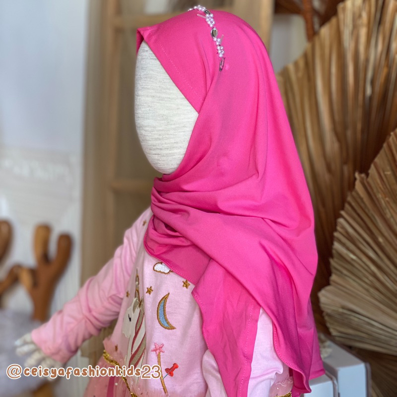 CEISYAFASHIONKIDS HIJAB SEGITGA INSTAN payet hijab instan anak